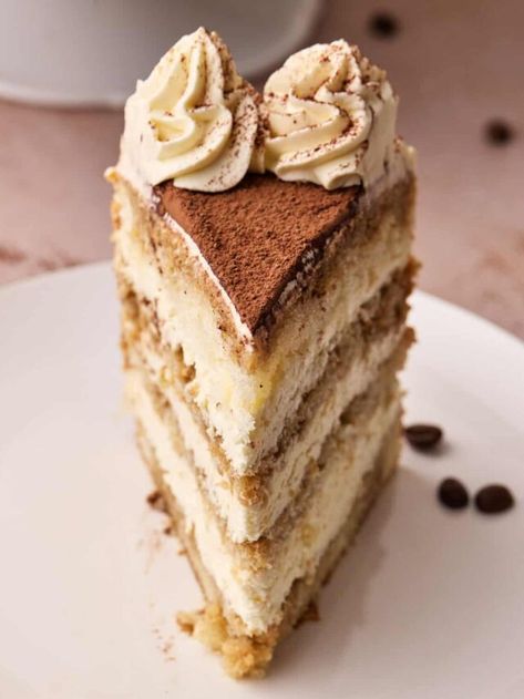 Tiramisu Birthday Cake, Bakes Goods, Genoise Sponge Cake, Authentic Tiramisu, Amaretto Recipe, Traditional Tiramisu, Genoise Sponge, Tiramisu Cake Recipe, Impressive Dessert