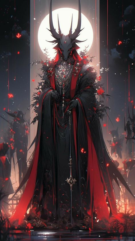 Demon Character Art, Dark King, Fantasy Demon, Dark Fantasy Artwork, Ange Demon, 다크 판타지, Monster Concept Art, Dungeons And Dragons Characters, Beautiful Dark Art