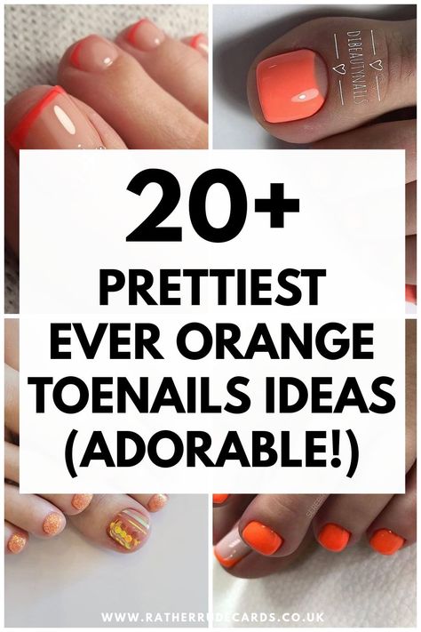 Best neon orange toe nails ideas and orange summer pedicure ideas plus best ombre peach glitter orange toenails ideas Orange Pedicure Ideas Summer, Neon Orange Pedicure Ideas, Blue And Orange Pedicure, Cute Pedicure Ideas Fall, Coral Toe Nails Pedicures, Pedicure Ideas Orange, Peach Toe Nails Designs, Pedicure Spring 2023, Spring Pedicure Colors 2023