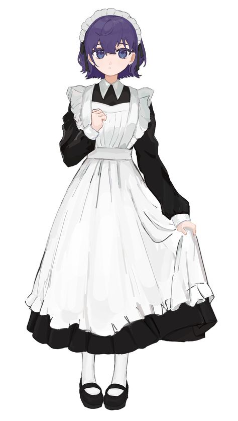 Maid Headband, Astronaut Outfit, Butler Outfit, Maid Outfit Anime, Victorian Maid, Bunny Sketches, Outfit Drawing, Maid Uniform, Anime Maid