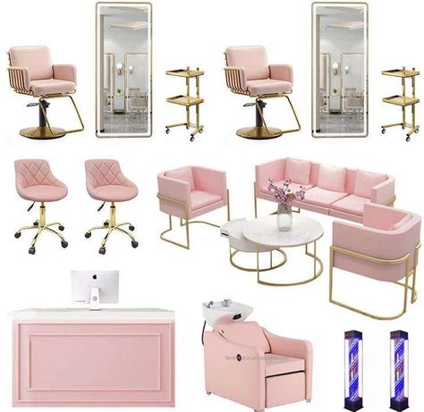 Nails Station, Pink Salon, Lash Lounge, Nail Salon Interior Design, Nail Salon Furniture, Beauty Room Salon, Nail Salon Interior, Nail Station, Nail Table