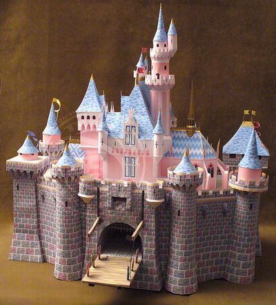 Magical Castle Paper Models | Paper Modelz Paper Castle, Castle Disney, Cardboard Castle, Sleeping Beauty Castle, Disney Princess Party, Paper Toy, Princess Castle, Disney Castle, Disney Diy