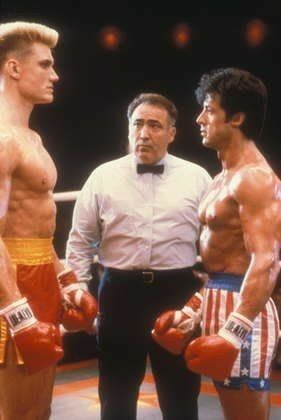 "ROCKY IV" - Ivan Drago (Dolph Lundgren) and Rocky Balboa (Sylvester Stallone) Rocky Stallone, Rocky Sylvester Stallone, Ivan Drago, Rocky Film, Rocky Ii, Action Movie Stars, Dolph Lundgren, Bon Film, Rocky Balboa