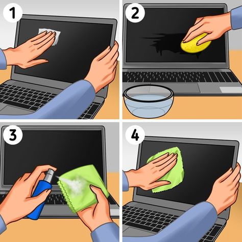 How to Clean Your Laptop: 6 Tips How To Clean Laptop Screen, How To Clean Computer Screen, How To Clean Laptop, Clean Laptop Screen, How To Clean Computer, Clean Laptop, Clean Keyboard, Top Appliances, Cleaning Baseboards