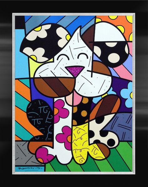 Romero Britto Art, Britto Art, Cubist Art, Modern Pop Art, Diamond Dust, Art Classroom, Whimsical Art, Kids Art Projects, Rococo