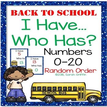 I Have, Who Has | Numbers to 20 | Back to School | Math game | kindergarten | grade one | first grade review Math Game Kindergarten, Classroom Camping, Game Kindergarten, Kindergarten Numbers, School Pranks, Numbers To 20, Math Kindergarten, Learning Corner, Kindergarten Math Games