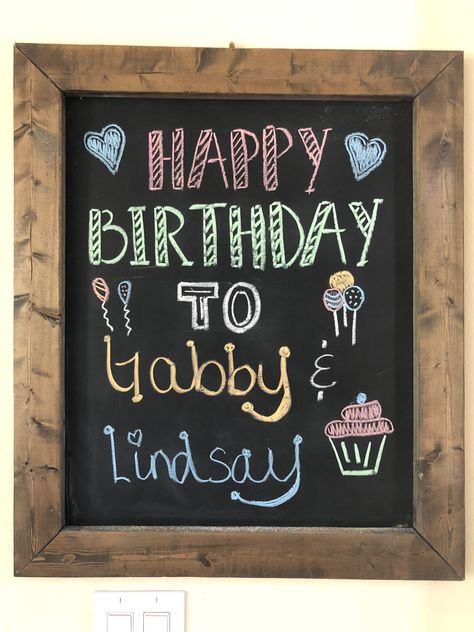 Birthday Chalkboard Art, Chalkboard Wall Art, Kitchen Chalkboard, Chalkboard Ideas, Chalkboard Designs, Black Board, Birthday Chalkboard, Chalkboard Wall, Board Decoration