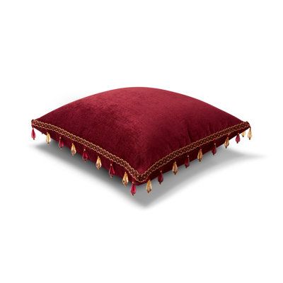 Touch - of the trimmed Scarlet sentiment luxury throw pillow collection set. Touch, a solid suede in a deeply saturated burgundy color, soft and smooth to the touch with a luminous tones and a luxurious. This pillow is decorated with a gorgeous burgundy and golden crystal embellishment trim. Each pillow is decorated with complimentary and exclusively selected trimming to enhance and elevate the collection, re-creating an opulent and voluptuous collection. All pillow pop collection sets incorpora Customised Sofa, Burgundy Pillows, Golden Crystal, Luxury Throws, Pop Collection, Throw Pillow Inserts, Red Pillows, Sofa Colors, Indoor Outdoor Pillows