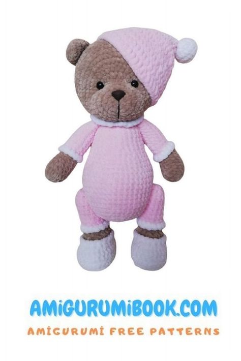 Sleepy Bear Crochet Pattern, Teddy Bear Amigurumi Free Pattern, Bear Amigurumi Free Pattern, Crochet Teddy Bear Pattern Free, Sleepy Teddy Bear, Diy Crochet Amigurumi, Teddy Bear Amigurumi, Teddy Bear Patterns Free, Free Amigurumi Crochet Patterns