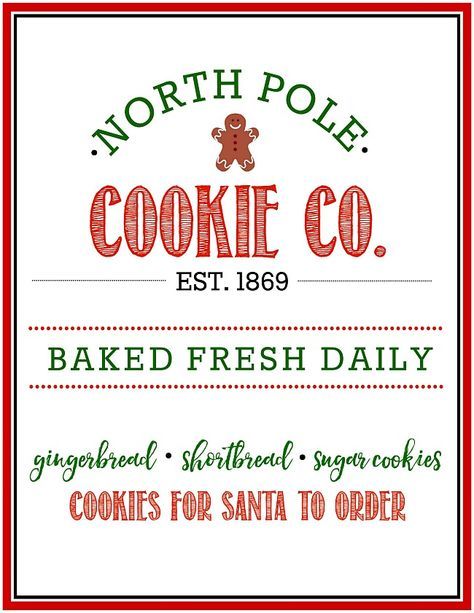 North Pole Cookie Co. Free Christmas Printable. Lots of different color options available to go with any style or decor. Fun for Christmas decorating, Christmas parties or cookie exchanges! #Christmasprintables #Christmasdecorating #Christmascookies Cookie Wallpaper, Free Christmas Printable, Christmas Fonts Free, Cookie Christmas, Holiday Fonts, Cookies For Santa, Christmas Fonts, The North Pole, Free Christmas Printables