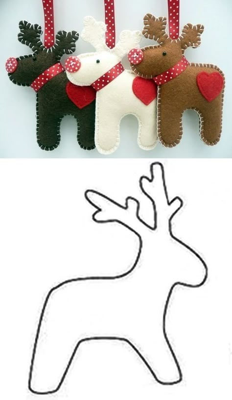 Christmas Chronicles, Felt Reindeer, Diy Felt Christmas Ornaments, Jul Diy, Felt Crafts Christmas, Felt Christmas Decorations, Christmas Felt, Christmas Tree Crafts, Felt Birds