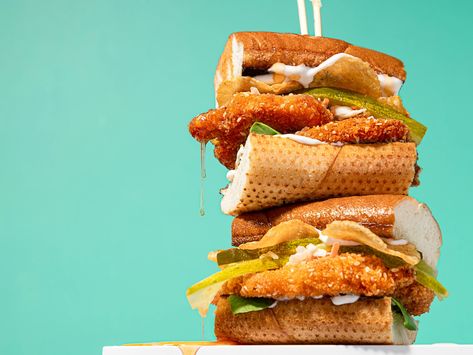 Hero Schnitzel Sandwiches | Recipes Schnitzel Sandwich Recipe, Schnitzel Sandwich, Sandwiches Recipes, Sandwich Recipes, Chicken Recipes, Sandwiches, Chicken