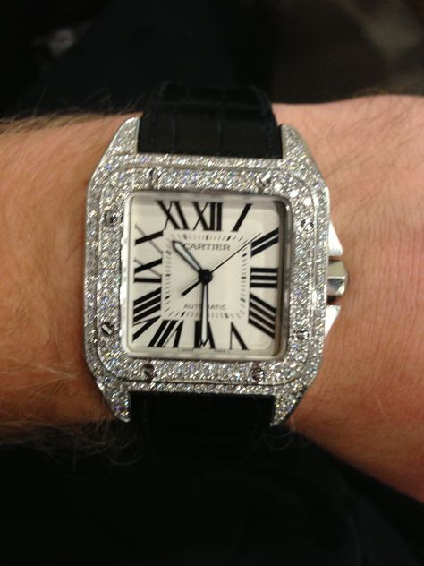 Cartier Santos 100 Xl, Cartier Santos 100, Nice Jewelry, Cartier Santos, Mens Club, Michael Kors Watch, Amazing Jewelry, Cartier, Rolex