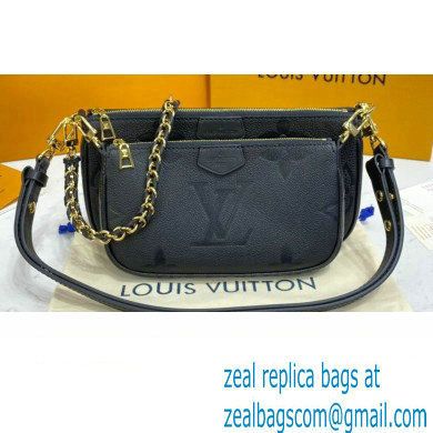 Louis Vuitton Embossed Leather Multi Pochette Accessoires Bag M80399 Black 2021 Louis Vuitton Pochette Metis Black, Louis Vuitton Pochette Multi, Louis Vuitton Multi Pochette Black, Louis Vuitton Multi Pochette Accessoires, Louis Vuitton Multi Pochette, Emboss, Embossed Leather, Black Leather, Bag Lady