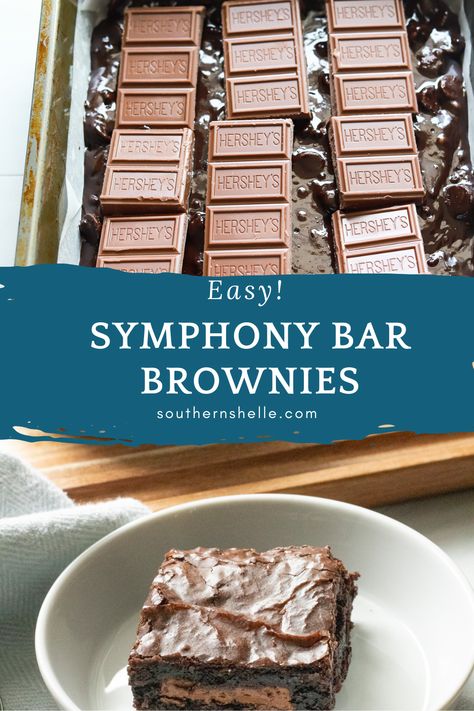 Y'all.  These Symphony Brownies are the star of your next potluck. 🌟  #brownies #symphonybars #easydessertrecipes Symphony Bar Brownies, Symphony Brownies Recipes, Potluck Brownies, Symphony Brownies, Ghirardelli Brownie Mix, Brownie Sundae, Dark Chocolate Brownies, Box Brownies, Bar Recipes