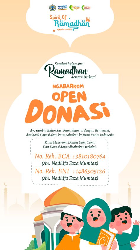 Open Donasi Pamflet Donasi, Donation Poster, Poster Ramadhan, Research Poster, Logo Instagram, Flyer Design, Ramadan, Poster Design, Typography