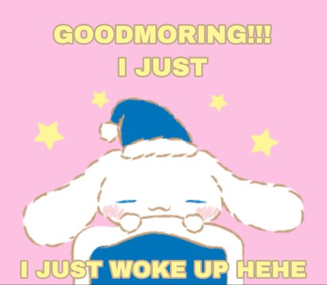 Wake Up I Miss You Reaction Pic, Good Morning Reaction Meme, Goodnight Sanrio, Good Morning Reaction, Cute Good Morning Messages, Good Morning For Him, Good Morning Message, Funny Cartoon Memes, Cute Text Quotes