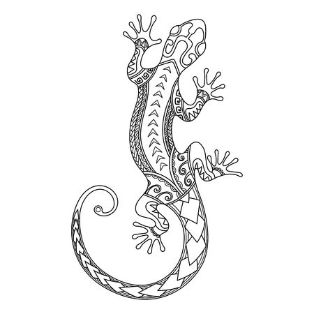 3,468 Tribal Animal Gecko Stock Photos and Images - 123RF Gecko Tattoo Design, Iguana Tattoo, Lizard Drawing, Gecko Tattoo, Lizard Design, Lizard Tattoo, Polynesian Tattoos Women, Fantasy Tattoos, Silhouette Tattoos