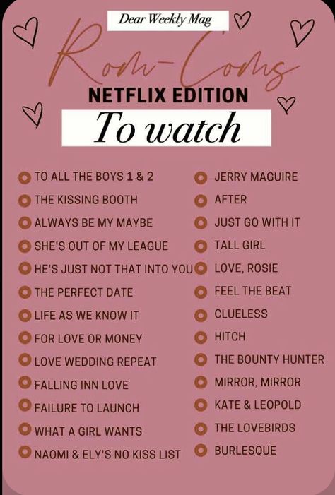 Teen Romance Movies, Netflix Suggestions, Girls Night Movies, Best Teen Movies, Disney Movies List, Netflix Shows To Watch, Rom Coms, Movies To Watch Teenagers, Movie Hacks