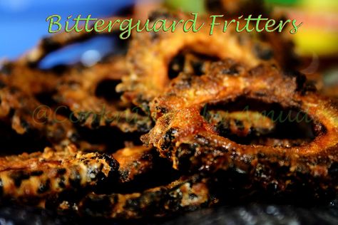 Bitterguard,Fritters,Fry,Snacks,how to make bitterguard fry,bitterguard recipe,bitterguard fry step by step Bitterguard Recipes, Fritter Frying, Bitter Gourd, Best Recipe, Jerky, Meat Jerky, Good Food, Step By Step, Snacks