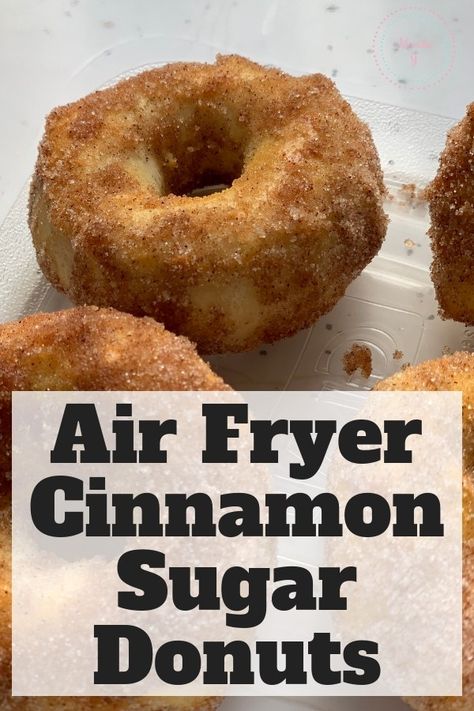 Air Fryer Doughnut Recipe, Air Fryer Recipes Breakfast, Air Fryer Recipes Snacks, Air Fryer Recipes Vegetarian, Cinnamon Sugar Donuts, Air Fried Food, Sugar Donut, Canned Biscuits, Air Fryer Oven Recipes