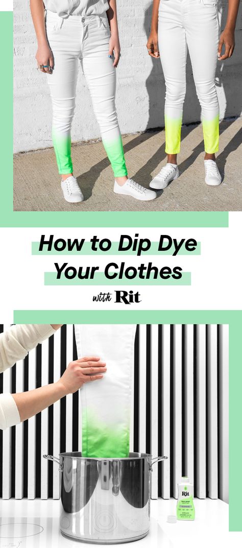 Dip Dye Clothes, Dye Home Decor, Remade Clothes, Rit Fabric Dye, Dye Projects, Dye Clothes, Rit Dye, Weekend Crafts, Fabric Dye