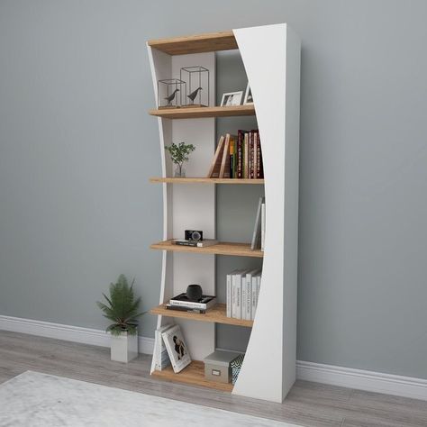 Book Shelves Ideas, Mdf Furniture, Bookcase Design, Regal Design, Wall Shelves Design, Modern Bookcase, Office Furniture Design, Diy Home Furniture, Wooden Cabinets