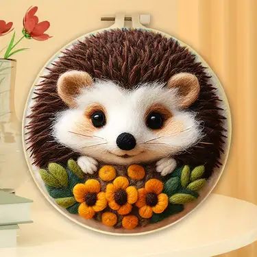 Needle Felted Porcupine, Needle Felting Needles, Needle Felting Tutorials Step By Step, Needle Felting Diy Tutorials, Needle Felt Art, World Famous Paintings, Pottery Kit, Needle Felting Diy, Punch Needle Kits