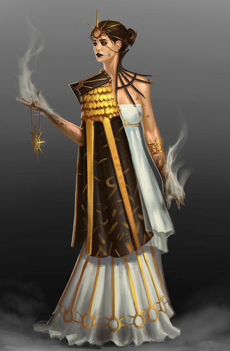 Sun Temple Fantasy Art, Sun Cleric, Sun Priest, Sun Priestess, Sun Armor, Priestess Art, Summer Court, Art Magic, Fantasy Magic