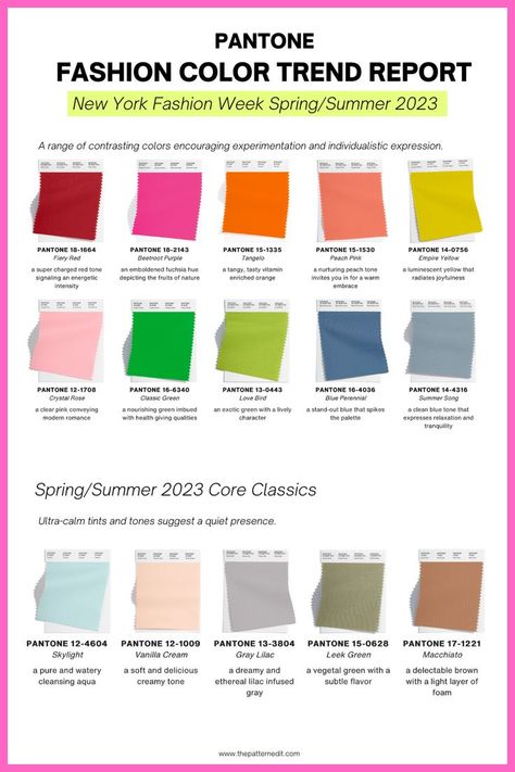 Read more about Pantone Color trends for Spring Summer 2023 from London Fashion Week featuring 10 outstanding and 5 core classic tints and tones. #pantone #fashion #womenswear #colortrends #springsummer2023 #2023 #nyfw Spring Fashion Outfits Casual, Summer Color Trends, Spring Summer Fashion Trends, 2023 Fashion Trends, Spring Trends Outfits, Fashion Trend Forecast, Color Trends Fashion, Spring Summer 2023, Trend Report