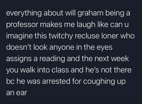 Rate My Professor, The Hannibal, Hannibal Funny, Hannibal Tv Show, Hannibal Tv Series, Hannibal Series, Nbc Tv, Nbc Hannibal, Will Graham