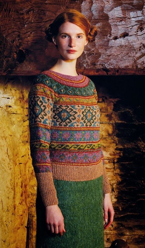 Punto Fair Isle, Maglia Fair Isle, Rowan Knitting, Marie Wallin, Áo Blu, Fair Isle Knitting Patterns, Fair Isles, Fair Isle Pattern, Fair Isle Knitting