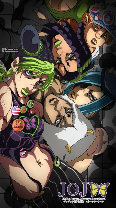 Stone Ocean Fanart, Ocean Fanart, Jojo Bizarro, Green Dolphin, 2k Wallpaper, Jojo's Adventure, Stone Ocean, Joseph Joestar, Jojo Parts