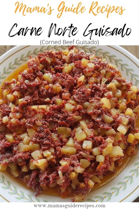 Carne Norte Guisado Recipe (Corned Beef Hash) Filipino Corned Beef Recipe, Corn Beef Hash Recipe, Corn Beef Hash, Hash Recipes, Guisado Recipe, Corned Beef Recipe, Corned Beef Hash Recipe, Fish Meals, Maltese Recipes