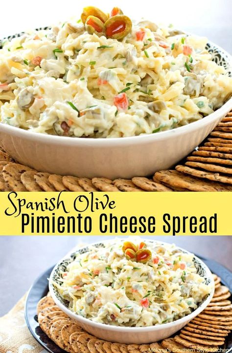 Olive Spread, Pimento Cheese Recipes, Pimiento Cheese, Spanish Olives, Light Meals, Superbowl Party Food, Spread Recipes, Minced Meat, Cheese Spread