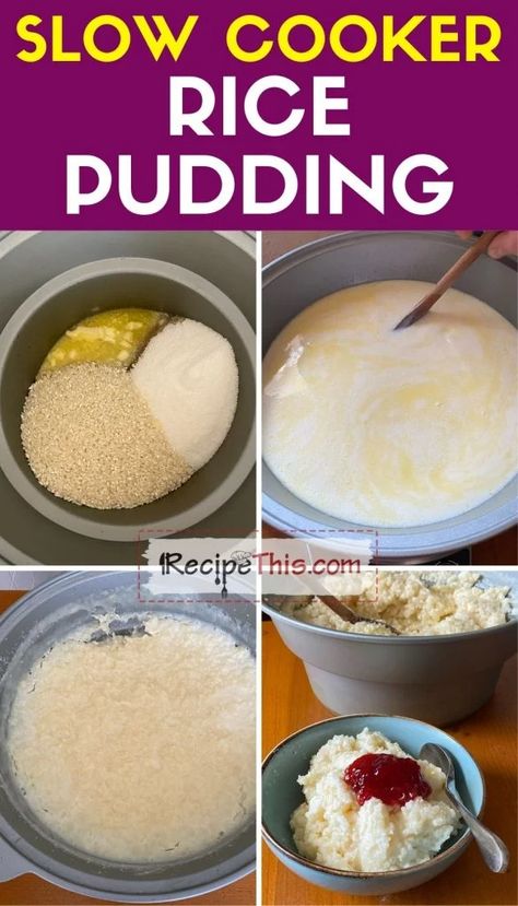 Rice Cooker Rice Pudding, Slow Cooker Almonds, Crockpot Rice Pudding, Slow Cooker Rice Pudding, Soup Maker Recipes, Slow Cooker Rice, Creamed Rice, Slow Cooker Lamb, Rice Desserts