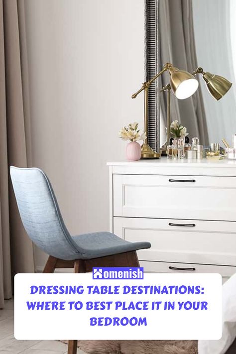 A dressing table is more than just a spot to get ready; it's a personal statement piece that deserves thoughtful placement. In this guide, we present five excellent options for positioning your dressing table in the bedroom. These strategic locations not only maximize your space but also contribute to a harmonious interior design. Bedroom Guide, Free Standing Closet, Clever Organizer, Build A Closet, Luxury Chairs, Bedroom Windows, Personal Statement, In The Bedroom, Internal Doors