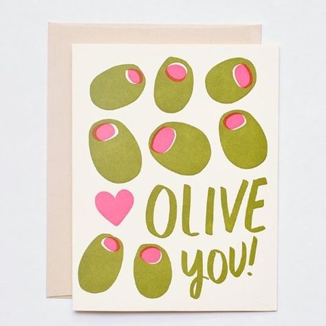 20 Food-Themed Valentines for Your Sweetheart — Market Roundup Vday Cards, Letterpress Greeting Cards, Bday Cards, Card Drawing, Greeting Card Design, Watercolor Cards, Valentines Diy, Valentine Day Cards, Cute Cards