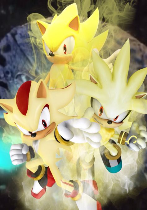 Sonic, Shadow and Silver Sonic Shadow And Silver, Shadow And Silver, Cream Sonic, Super Shadow, Sonic Shadow, Baby Pokemon, Sonic Party, Sonic Birthday, Sonic Heroes