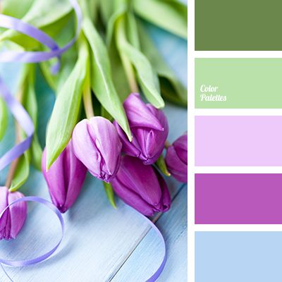 violet and green | Page 4 of 7 | Color Palette Ideas Purple Color Palette Bedroom, Interior Paint Colors For Living Room, Purple Color Combinations, Wedding Color Schemes Spring, Interior Paint Colors Schemes, Spring Purple, Tulip Colors, Best Wedding Colors, Purple Color Palettes