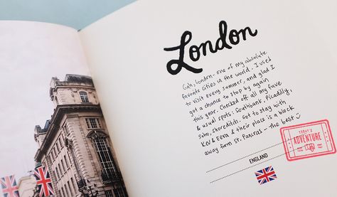 Adding memorabilia, stamps and handwriting to your photo books Album Photo Voyage, Travel Book Layout, Photobook Ideas, Travel Book Design, Family Yearbook, Photo Book Inspiration, Photobook Layout, Photo Voyage, Photobook Design