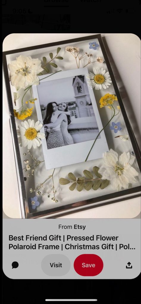 Pressed Flower Art Picture Frames, Polaroid Diy, Pressed Flowers Frame, Polaroid Picture Frame, Flower Picture Frames, Polaroid Frame, Photo Frame Gift, Toddler Valentines, Diy Picture Frames