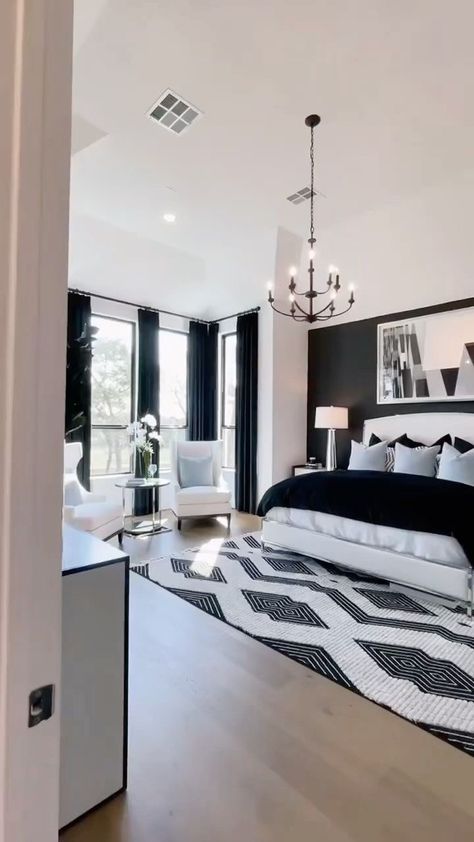 Black And White Bedroom, Luxury Room Bedroom, Apartment Living Room Design, Future Apartment Decor, Black And White Decor, Apartment Decor Inspiration, Luxury Rooms, Room Makeover Bedroom, Decor Home Living Room