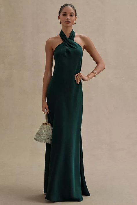 Different Bridesmaid Dresses, Dark Green Bridesmaid Dress, Emerald Bridesmaid Dresses, Winter Wedding Guest Dress, Maid Of Honour Dresses, Affordable Bridesmaid Dresses, Green Bridesmaid, Bridesmaid Dress Colors, Green Bridesmaid Dresses