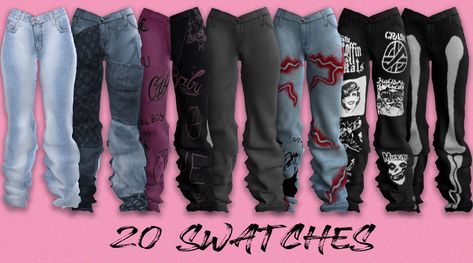 your friendly local computer virus !! Sims 4 Cc Clothes Female Baggy Jeans, Sims 4 Alpha Cc Jeans, Sims 4 Emo Shoes, Female Jeans Sims 4, Sims 4 Cc Clothes Bundle, Ts4 Cc Bottoms, Ts4 Cc Jeans, 2 K Followers, Sims 4 Cc Baggy Jeans