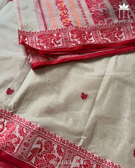 [SOLD OUT] Cotton Baluchari Sarees 🍁 From classic motifs to vibrant colors, each piece tells a story of timeless craftsmanship. No blouse piece. Price: Rs 2050/- (free shipping)🍁 For booking: DM us on @maslak.kolkata or WhatsApp 6291508485 with a screenshot. Note: Unboxing video is a must for product exchange or return. #HandwovenSarees, #CottonSarees#BengaliHeritage#baluchari#balucharisaree#cottonbaluchari#CottonSarees#Maslak#wearingmaslak#weavesofindia#Handloom#handloomsarees#handloomlo... Baluchari Saree, Saree Design, Saree Dress, Unboxing Video, Unboxing Videos, Kolkata, Blouse Piece, Saree Designs, Hand Weaving