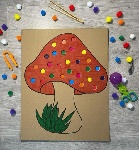 Mushroom Activities, Fall Sensory Bin, Autumn Doodles, November Ideas, Night Forest, Toddler Learning Activities, Welcome Spring, Teaching Kindergarten, Montessori Activities