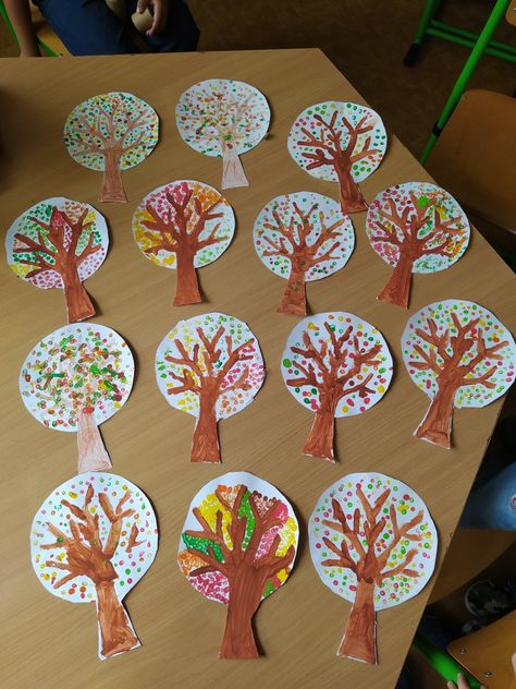 Jesen Aktivnosti U Vrticu, Trees For Kids, Baby Crafts Diy, Forest School Activities, Autumn Craft, Fall Arts And Crafts, Elementary Art Projects, Autumn Crafts, Preschool Activity