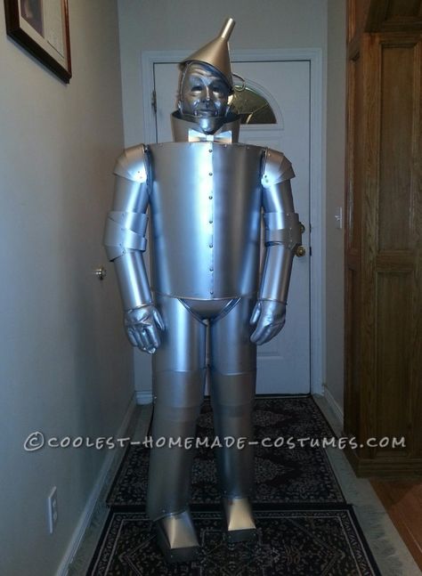 Amazing Tin Man 75th Anniversary Commemorative Costume Tin Man Costume Diy, Diy Tin Man Costume, Wizard Of Oz Costumes Diy, Tin Man Costume, Diy Costumes Men, Tin Man Costumes, Amazing Costumes, Homemade Costume, Man Outfit