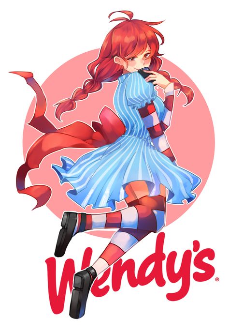 Hey @Wendys, Do You Treat Your Employees Well? | Smug Wendy's | Know Your Meme Wendy Anime, Wendys Girl, Wendy's Burger, Red Hair Anime Characters, Hulk Character, Horror Music, Anime Hair, Western Movies, Hulk